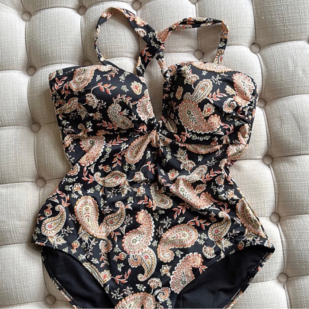 Boden Paisley One Piece Swimsuit